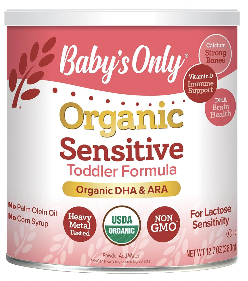 Organic sensitive toddler formula