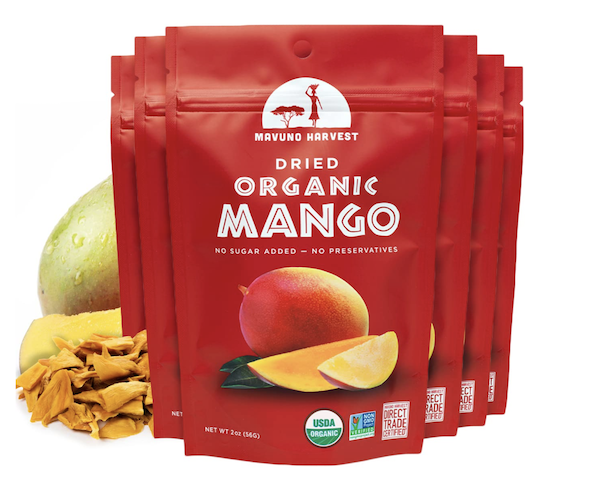 Muavo Organic Dried mango no sugar added pack of 6