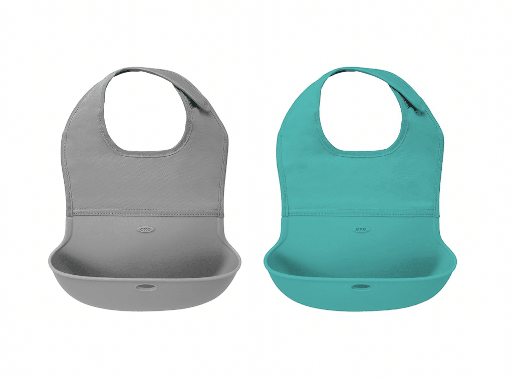 OXO Tot set of two bibs for baby led weaning 