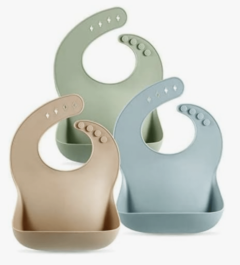 pandaear set of 3 silicone baby bibs for baby led weaning